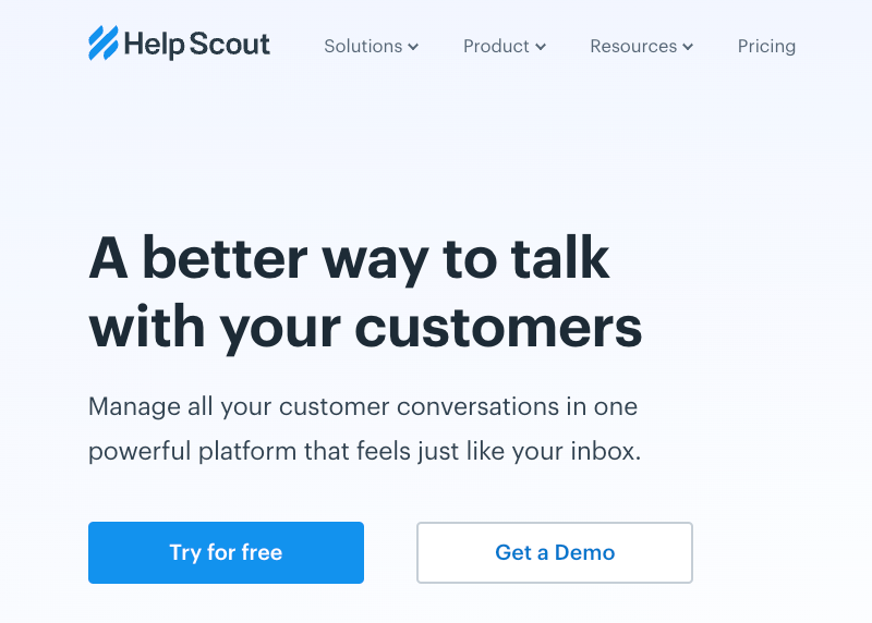 HelpScout uses sans serif font for a neutral look.